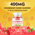 2 Pack Magnesium Oxide Gummies 400mg, Chewable Magnesium Oxide Supplement for Adults & Kids, Muscle Function Support, Non-GMO, Sugar-Free, Strawberry Flavor, 120 Count
