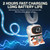 PANDERRY Kids Electric Toothbrush, U Shaped Toothbrush with 4 Brush Heads, Sonic Toothbrush Kids with 5 Modes & 60s Timer, 360-Degree Cleaning, IP64 Waterproof, Cute Astronaut (Ages 7-14)