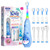 SEAGO Kids Electric Toothbrushes Rechargeable, Toddler Electric Toothbrush with Magnetic Charging, LED Observing Light, 8 Toothbrush Heads for Ages 2-4-6 Boys Girls (Navy Blue)