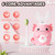 PVOGRT Kids Electric U Shaped Toothbrush - Axolotl Kids Sonic Toothbrush with 6 Brush Head Automatic 6 Cleaning Modes Full Mouth Cleaning-Pink