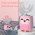 PVOGRT Kids Electric U Shaped Toothbrush Kids Sonic Toothbrush with 4 Soft Brush Head Automatic Full Mouth 6 Cleaning Mode-(Age2-7 Pink)