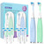 FUMEIKANG Kids Electric Toothbrushes 2 Pack Smart Sonic Toothbrush for Boys and Girls 3 4 5 6 7 8 9 10 11 12 (Blue+Mint, 2 Pack)