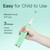 FUMEIKANG Kids Electric Toothbrushes 2 Pack Smart Sonic Toothbrush for Boys and Girls 3 4 5 6 7 8 9 10 11 12 (Blue+Mint, 2 Pack)