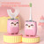 PVOGRT Kids Electric U Shaped Toothbrush Kids Sonic Toothbrush with 4 Soft Brush Head Automatic Full Mouth 6 Cleaning Mode-(Age8-15 Pink)