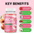 Iron Gummies with Multivitamin, Iron Supplement for Women & Men, Kids Multivitamin with Zinc, Vitamin B Complex & C, B12, Folate - Blood Builder, Energy Support, Peach Flavor, Vegan 120 Gummies