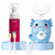 PVOGRT Kids Electric U Shaped Toothbrush,Kids Axolotl Sonic Full Mouth Toothbrush with 4 Soft Brush Head Automatic 6 Cleaning Modes IPX7 Waterproof 360 Degree Cleaning - Age2-15 Blue