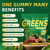 COOLKIN Greens Daily Gummies, Adult Super Greens Multivitamin Superfood Gummies with Spirulina, Chlorella, Adaptogens & Prebiotic Fiber - Digestive Health Support, (20 Count)