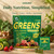 COOLKIN Greens Daily Gummies, Adult Super Greens Multivitamin Superfood Gummies with Spirulina, Chlorella, Adaptogens & Prebiotic Fiber - Digestive Health Support, (20 Count)