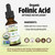 Dr. Green Mom Folinic Acid For Kids & Adults — High Dose — MTHFR-Friendly Folic Acid Alternative — Organic Liquid Drops — 500 mcg/Drop — Vitamin B9 for Methylation, Neurological & DNA Support, 1 fl oz