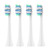 Replacement Toothbrush Brush Heads ，Compatible for Philips Sonicare， and More Click-on Handles 2100 4100 5100 5300 6100 6500 7500(White-4 Pcs)