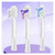 Electric Toothbrushes Replace Brush Heads. Compatible for Laifen LFTBO1-S LFTB01-P ABS LFTB01-A(Purple Bright White x6)