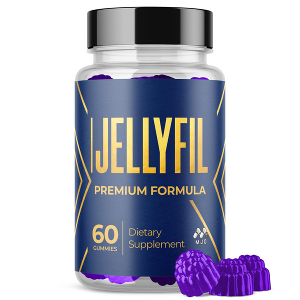 Jellyfil Gummies, Official Jellyfil Gummys with All Natural Ingredients, Advanced Formula Maximum Strength Supplement with Natural Active Lifestyle Support Featuring Premium Multivitamins (60 Gummies)