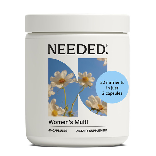Needed. Multivitamin for Women with 22 Vitamins, Minerals and Antioxidants - Daily Womens Multivitamin - Vitamin B12, B6, D3 4000IU, Choline, Biotin, Magnesium, Folate and More (60 Count)