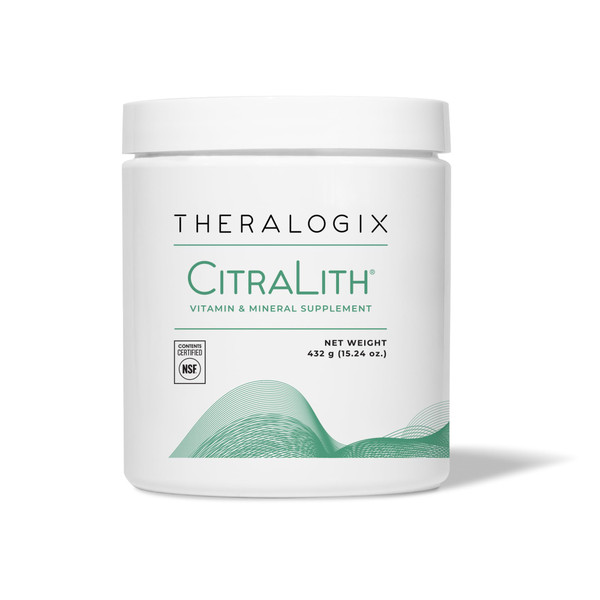 Theralogix CitraLith Vitamin & Mineral Supplement - 90-Day Supply - Kidney Health Support for Healthy Kidney Function - Includes Magnesium, Sodium, Potassium & Vitamin B6 - NSF Certified - 432 Grams