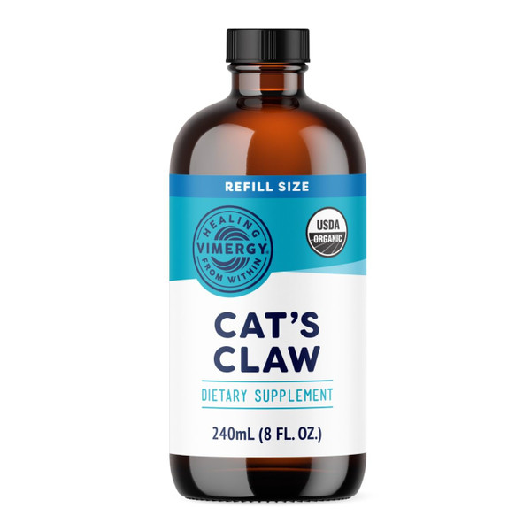 Vimergy USDA Organic Cat’s Claw Liquid – Provides Antioxidant Support* – Benefits The Immune System* – Vegan, Gluten-Free, Non-GMO 120 Servings (240 ml)