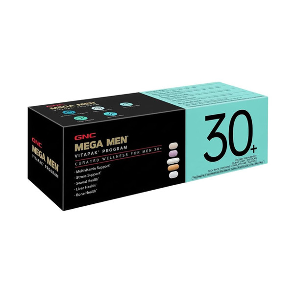 GNC Men's 30+ Vitapak Program | 5-in-1 Daily Multivitamins and Minerals | Supports Healthy Bones and Stress Relief | 30 Servings