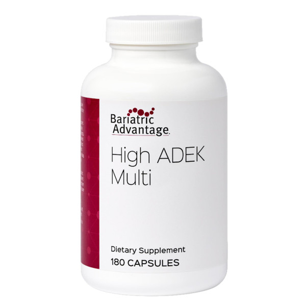 Bariatric Advantage High ADEK Multi - for Bariatric Surgery Patients - Multivitamin with Vitamins A, D, E, K & Trace Minerals - 100%+ DV of ADEK - 180 Capsules