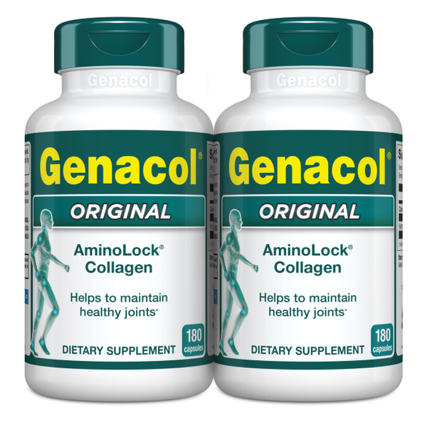 Genacol Original – Collagen Supplement with Ultra-Hydrolyzed Peptides for Joint Health Support, Knee Supplement for Men & Women, Value Duo-Pack, 360 Capsules (120-Day Supply)
