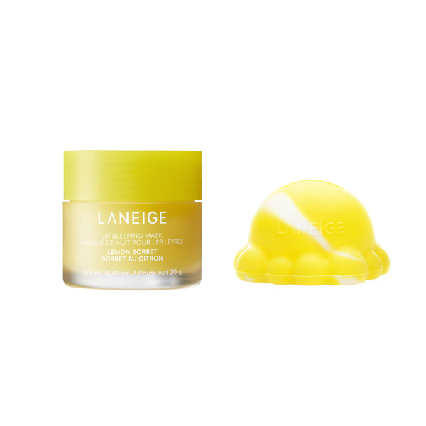 LANEIGE Lip Sleeping Mask: Hydrating & Nourishing Korean Overnight Lip Treatment Mask with Shea Butter, Vitamin C & Murumuru, For Flaky, Dry Lips | Korean Skin Care, Lemon Sorbet & Lip Topper