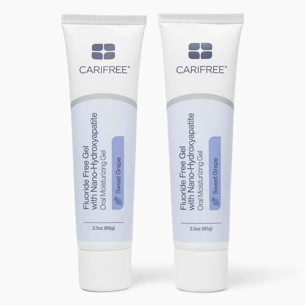 CariFree Fluoride Free Gel, Sweet Grape Flavor, Nano Hydroxyapatite Toothpaste, Neutralizes pH, Freshens Breath & Moistens Mouth, Dentist Recommended for Oral Care (2.3 Ounce (Pack of 2), Sweet Grape)