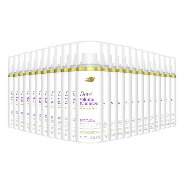Dove Advanced Dry Shampoo Volume & Fullness Refresh & Revive Flat Hair Without Water for 2 Days of Freshness & Bounce 1.15 oz