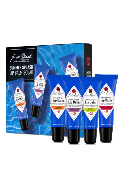 Jack Black Summer Splash Lip Balm Squad, 0.25 Oz (Pack of 4)