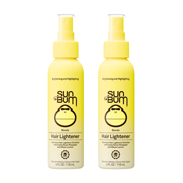 Sun Bum Blonde Hair Lightener - Vegan, Paraben, Gluten and Cruelty-Free Color Enhancing Brightener for Blondes, 2 Pack