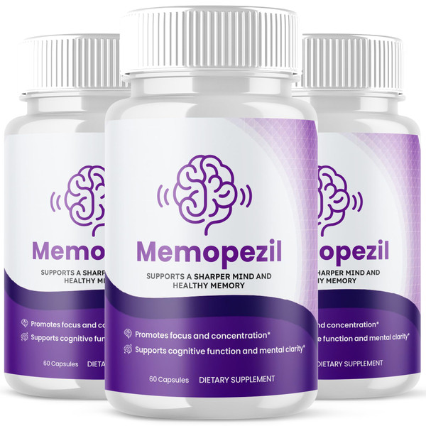 (3 Pack) Memopezil Brain Capsules, Memopezil Pills with All Natural Ingredients, Advanced Formula Health and Wellness Support Supplement Pills with Maximum Strength Multivitamins Support(180 Capsules)