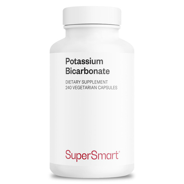 SuperSmart Potassium Bicarbonate (High Dose) - Electrolyte Mineral - pH Acid-Base Balance - Potassium Supplement | Non-GMO & Gluten Free - 240 Vegetarian Capsules