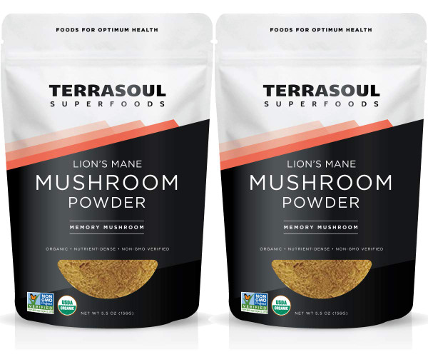 Terrasoul Superfoods Organic Lion's Mane Mushroom Powder (4:1 Extract), 11 Ounces