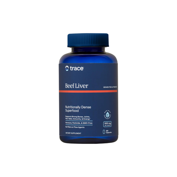 Trace Minerals | Ancestral Beef Liver Capsules (3000mg Bovine Liver) | Pasture Raised, Grass Fed & Finished | Paleo & Keto Friendly | 30 Servings | 180 Count
