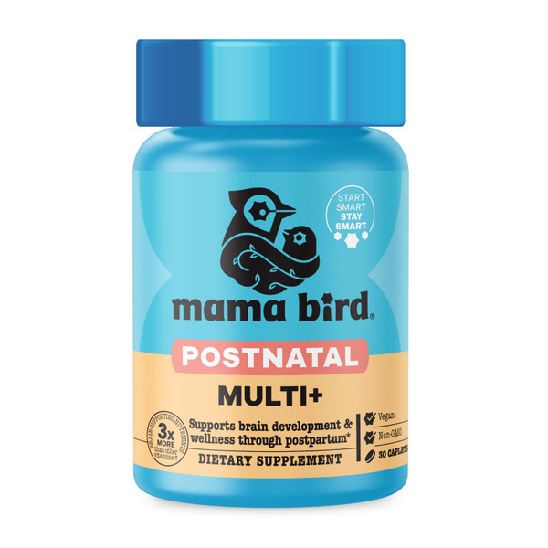 Best Nest Wellness Mama Bird - Postnatal Multi+ (30 Servings) Postnatal Vitamins for Women - Breastfeeding & Postpartum Essentials - Brain Health for Mom & Baby - Methylfolate - Vegan & Gluten Free