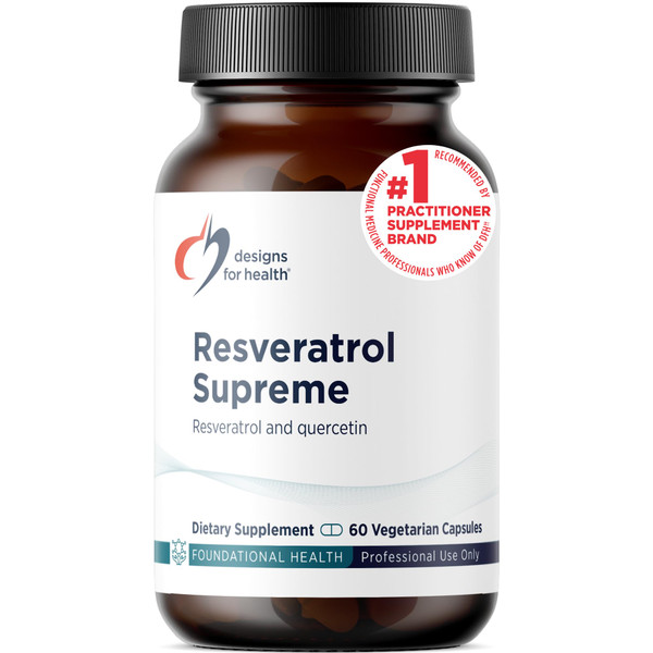 Designs for Health Resveratrol Supreme - Trans Resveratrol from Japanese Knotweed + Quercetin - Healthy Aging + Cardiovascular Support Supplement, Non-GMO (60 Capsules)