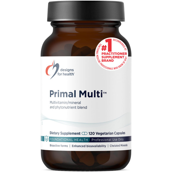 Designs for Health Primal Multi - Paleo-Friendly Multivitamin Supplement with Folate, Tocotrienols, Lutein + Broccoli Seed, Immune Support Vitamins D (2000 IU), C + Zinc (120 Capsules)