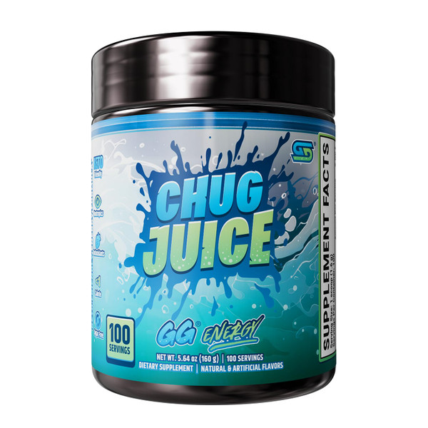 Gamer Supps GG Energy - Chug Juice by LazarBeam (100 Servings) - Keto Friendly Gaming Energy and Nootropic Blend, Sugar Free + Caffeine + Vitamins + Immune Support, Powder Drink