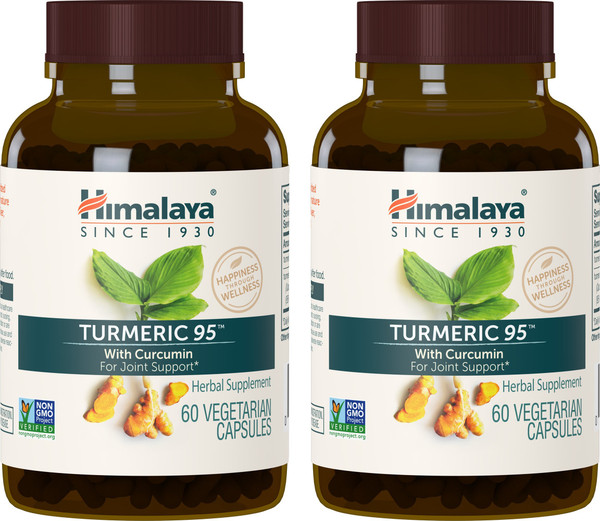 Himalaya Turmeric 95 - Herbal Turmeric Curcumin Supplement for Joint Support and Mobility, Turmeric Pills, 95% Curcuminoids - Vegan, Non-GMO, Gluten Free, 600 mg, 120 Capsules