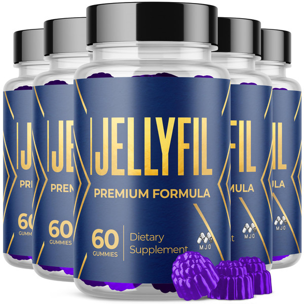 (5 Pack) Jellyfil Gummies, Official Jellyfil Gummys with All Natural Ingredients, Advanced Formula Maximum Strength Supplement with Natural Active Lifestyle Support Premium Multivitamins (300 Gummies)