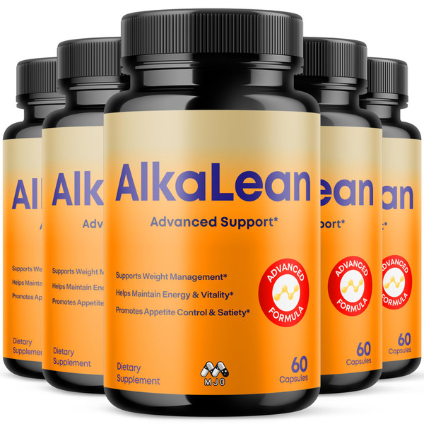(5 Pack) Alkalean Capsules, Official Alkalean Pills with All Natural Ingredients, Advanced Weight and Wellness Supplement, Maximum Strength Healthy Lifestyle Vitamins for Women and Men (300 Capsules)