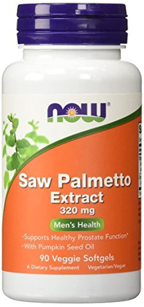 NOW Foods Saw Palmetto Extract 320 mg - 90 Softgels (Pack of 2) - 180 Total Softgels
