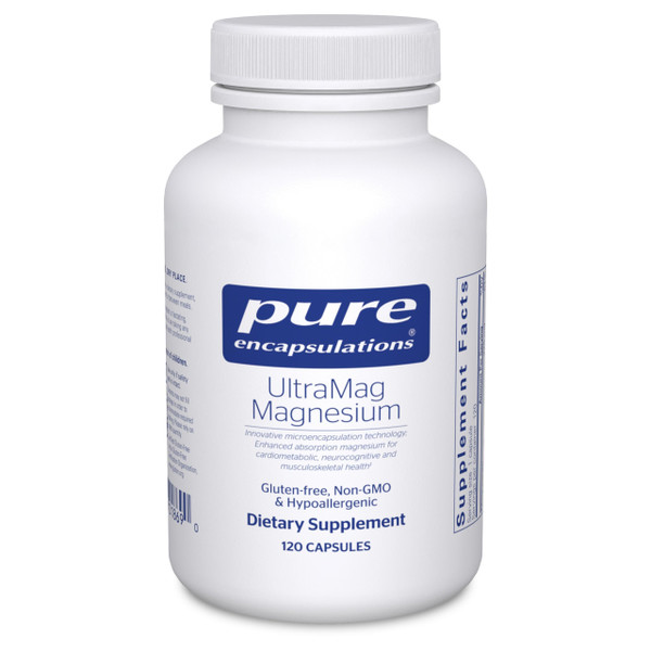 Pure Encapsulations UltraMag Magnesium - Superior Absorption - Bone & Muscle Support* - Essential Minerals Supplement - Vegan & Non-GMO - 120 Capsules