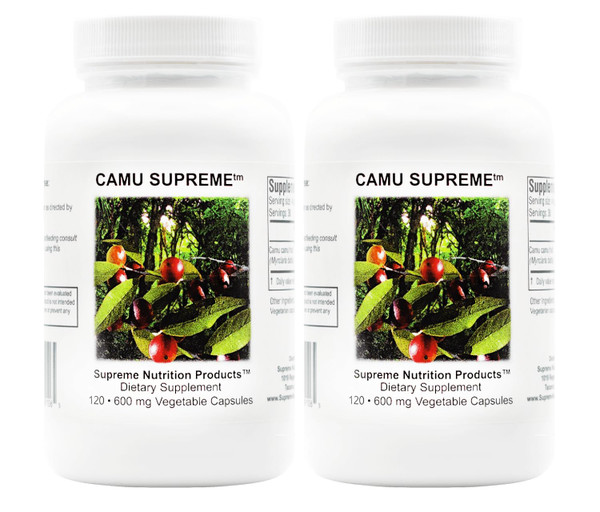 Supreme Nutrition Camu Supreme, 120 Pure Camu Camu Fruit Vegetarian Capsules (Pack of 2)