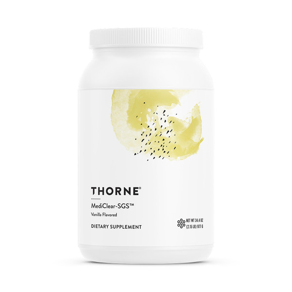 THORNE - MediClear-SGS - Rice & Pea Protein Powder Supplement with Antioxidants & a Complete Multi-Vitamin & Mineral Profile - Daily Detox Support* - Vanilla - Third-Party Certified - 21 Servings