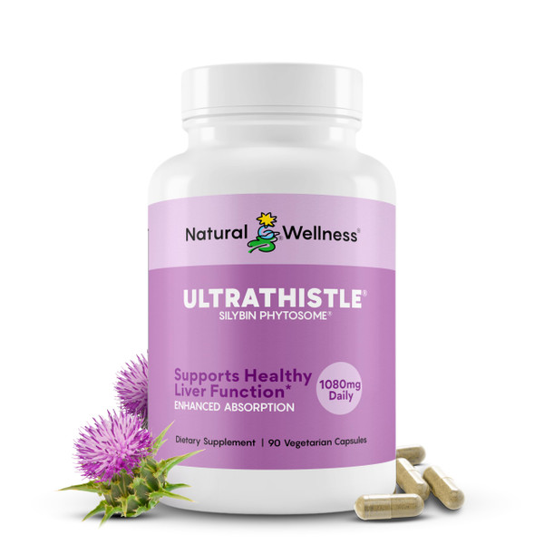 UltraThistle Advanced Milk Thistle Supplement – 1080mg Silybin Phytosome for Superior Absorption – Liver Support, Detox & Enzyme Health – Non-GMO, Gluten Free, Soy Free – 90 Capsules (30-Day Supply)