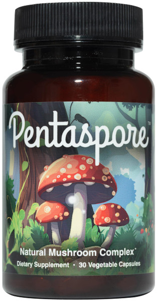 Pentaspore - Natural Mushroom Supplement - Non-GMO, Vegan, Gluten-Free