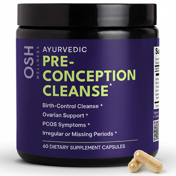 Freshly Moms Ayurvedic Preconception Cleanse | Ovarian & Uterus Cleanse for Balancing Hormones | TTC Support | Regular Cycle Support | with Stinging Nettle, Red Clover, and More | 30 Servings