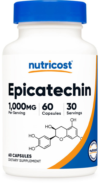 Nutricost Epicatechin (1,000mg) 60 Capsules - Vegan, Gluten-Free, GMO-Free, 30 Servings