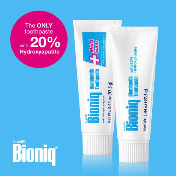 Bioniq Plus+ Gum Formula - 20% Hydroxyapatite Toothpaste, bioHAP and Fluoride Free Toothpaste for Daily Use, Clinically Tested - Our Expert for Enamel and Gum Care - 3 x 3.44 Oz