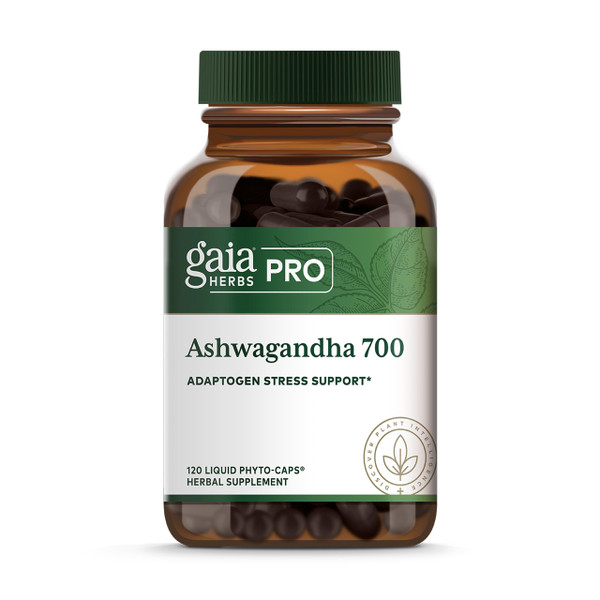 GAIA HERBS PRO Ashwagandha 700 - Supports Healthy Cortisol Balance* - Single-Herb Formula with Organic Ashwagandha - Vegan, Gluten-Free, Soy-Free - 120 Liquid Phyto-Caps (60 Servings)