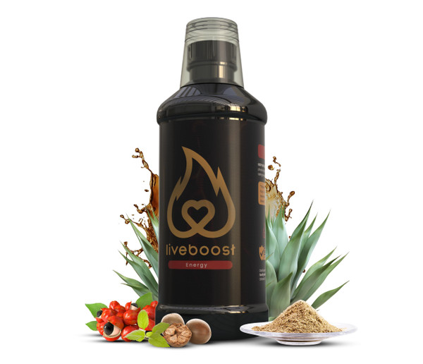 LIVEBOOST - Fast Acting for Men and Woman - Female & Male Supplement, Natural Ingredients, Supports Energy and Circulation, Enhances Wellsness - 480ml
