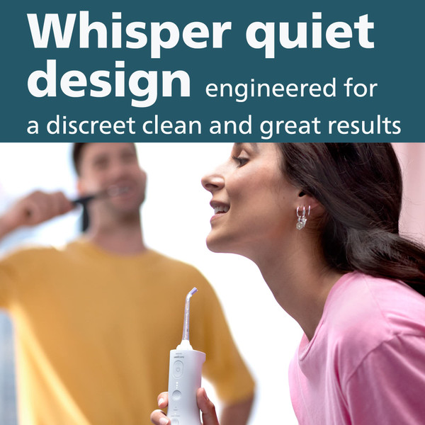 Philips Sonicare Cordless Power Flosser 3000 - Water Flosser with Innovative Quad Stream Technology, Oral Irrigator with 2 Flossing Modes and 3 Pressure Levels, IPX7 Waterproof, Mint, HX3826/24